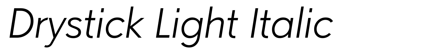 Drystick Light Italic